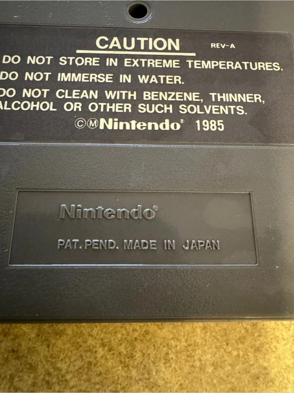 Nintendo Entertainment System (NES) game cartridge 'Super Mario Bros.'